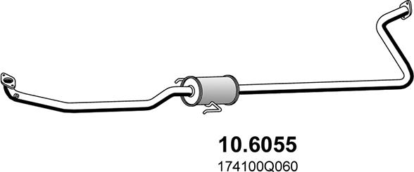 ASSO 10.6055 - Silencieux central droxauto.com