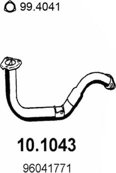 ASSO 10.1043 - Tuyau d'échappement droxauto.com