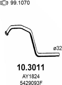ASSO 10.3011 - Tuyau d'échappement droxauto.com