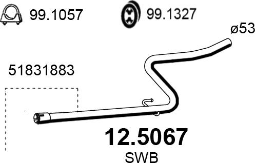 ASSO 12.5067 - Tuyau d'échappement droxauto.com