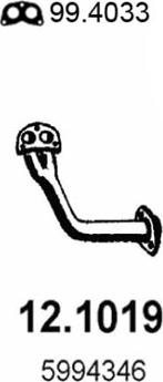 ASSO 12.1019 - Tuyau d'échappement droxauto.com