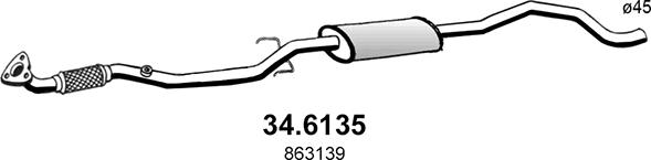 ASSO 34.6135 - Silencieux central droxauto.com