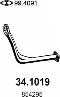 ASSO 34.1019 - Tuyau d'échappement droxauto.com