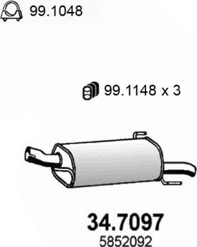 ASSO 34.7097 - Silencieux arrière droxauto.com