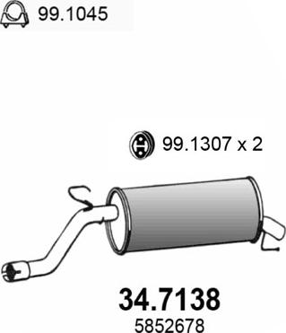 ASSO 34.7138 - Silencieux arrière droxauto.com