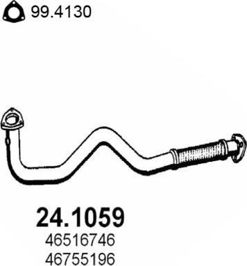 ASSO 24.1059 - Tuyau d'échappement droxauto.com