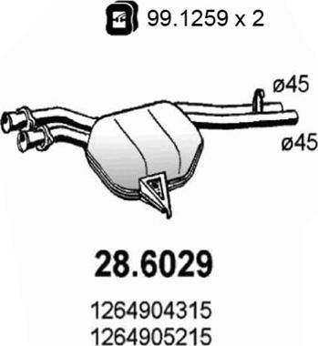 ASSO 286029 - Silencieux central droxauto.com