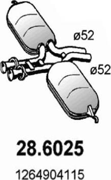 ASSO 286025 - Silencieux central droxauto.com