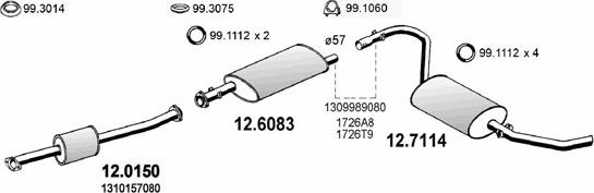 ASSO ART0422 - Échappement droxauto.com