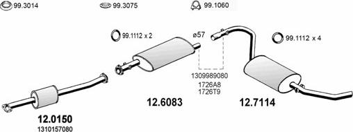 ASSO ART0740 - Échappement droxauto.com