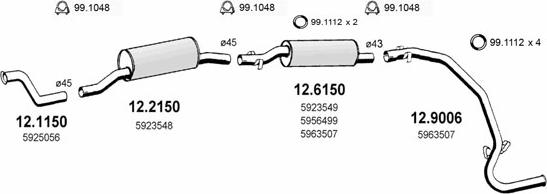 ASSO ART0743 - Échappement droxauto.com