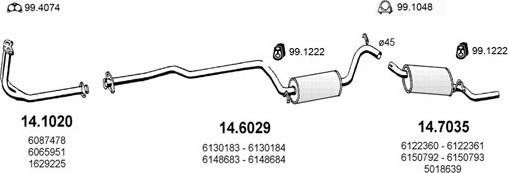 ASSO ART1011 - Échappement droxauto.com