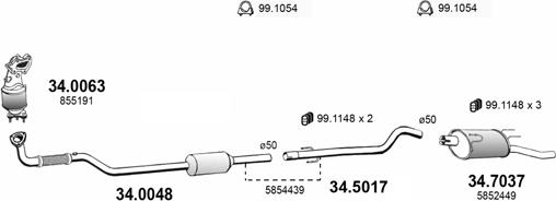 ASSO ART3545 - Échappement droxauto.com