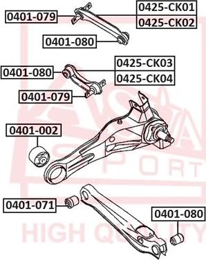 ASVA 0401-002 - Suspension, bras de liaison droxauto.com