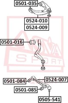 ASVA 0501-016 - Suspension, bras de liaison droxauto.com