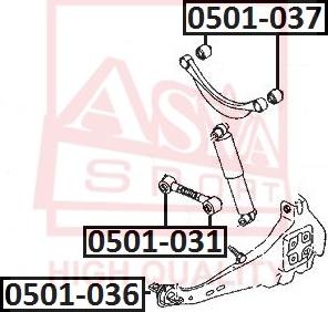 ASVA 0501-036 - Suspension, bras de liaison droxauto.com