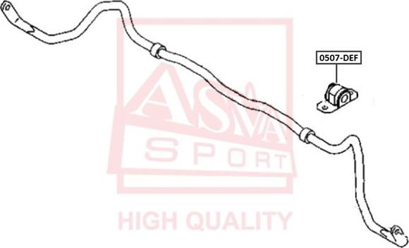 ASVA 0507-DEF - Coussinet de palier, stabilisateur droxauto.com