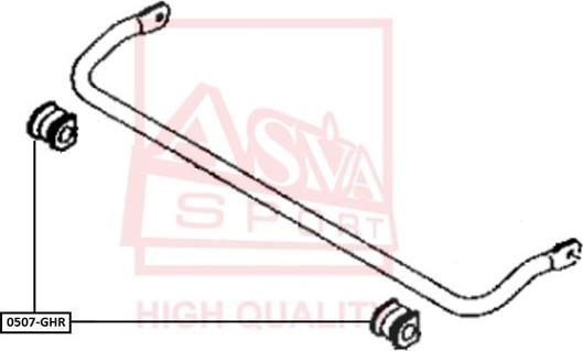 ASVA 0507-GHR - Coussinet de palier, stabilisateur droxauto.com