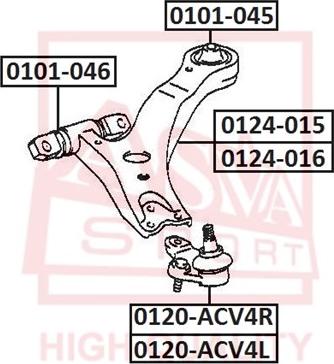 ASVA 0101-045 - Suspension, bras de liaison droxauto.com