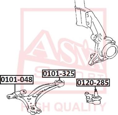 ASVA 0101-048 - Suspension, bras de liaison droxauto.com