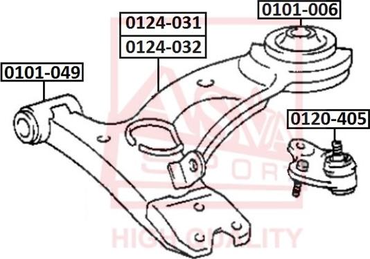 ASVA 0124-031 - Bras de liaison, suspension de roue droxauto.com