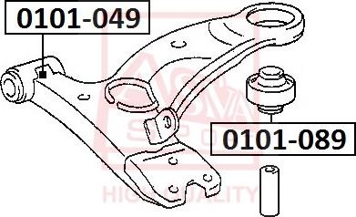 ASVA 0101-089 - Suspension, bras de liaison droxauto.com