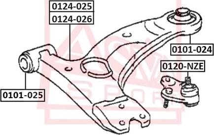 ASVA 0124-025 - Bras de liaison, suspension de roue droxauto.com