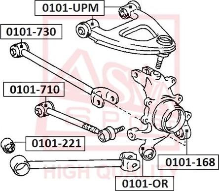 ASVA 0101-168 - Suspension, bras de liaison droxauto.com