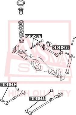ASVA 0101-285 - Suspension, bras de liaison droxauto.com