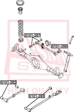 ASVA 0101-282 - Suspension, bras de liaison droxauto.com