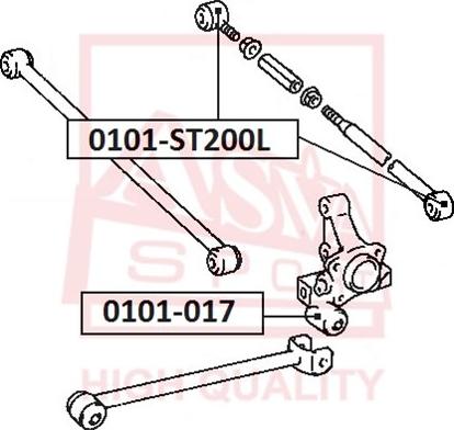ASVA 0101-ST200L - Suspension, bras de liaison droxauto.com