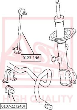 ASVA 0107-ZZT240F - Coussinet de palier, stabilisateur droxauto.com