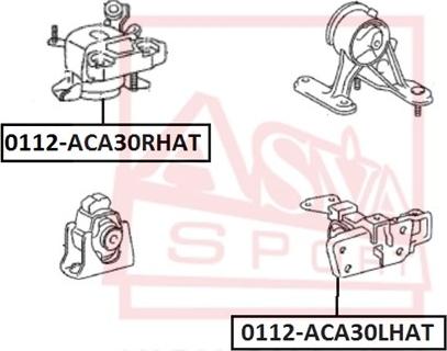 ASVA 0112-ACA30LHAT - Support moteur droxauto.com