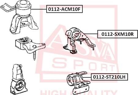 ASVA 0112-SXM10R - Support moteur droxauto.com