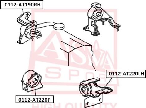 ASVA 0112-AT190RH - Support moteur droxauto.com