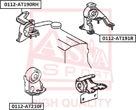 ASVA 0112-AT191R - Support moteur droxauto.com