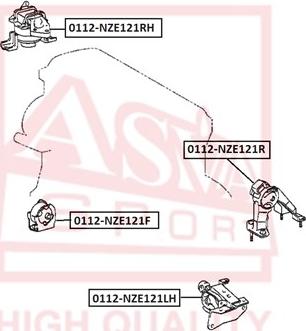 ASVA 0112-NZE121F - Support moteur droxauto.com