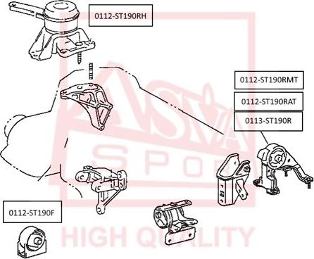 ASVA 0112-ST190RAT - Support moteur droxauto.com