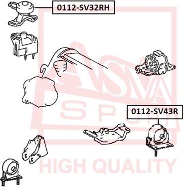 ASVA 0112-SV43R - Support moteur droxauto.com