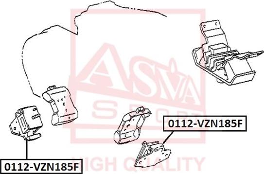 ASVA 0112-VZN185F - Support moteur droxauto.com