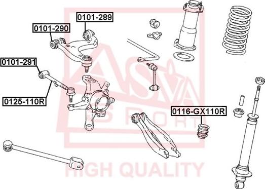 ASVA 0125-110 - Bras de liaison, suspension de roue droxauto.com