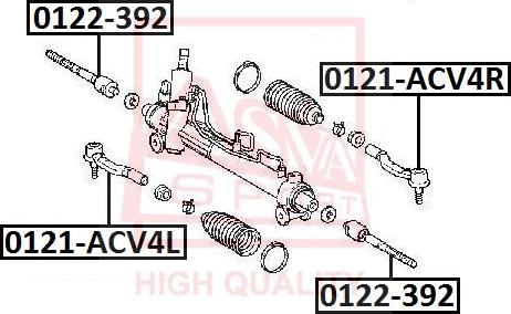 ASVA 0121-ACV4L - Rotule de barre de connexion droxauto.com