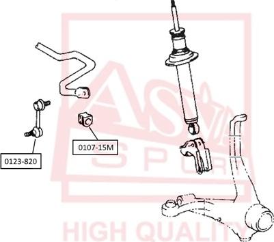 ASVA 0123-820 - Entretoise / tige, stabilisateur droxauto.com