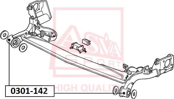 ASVA 0301-142 - Suspension, bras de liaison droxauto.com