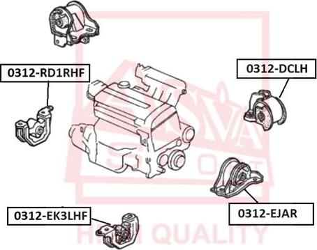 ASVA 0312-RD1RHF - Support moteur droxauto.com
