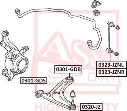 ASVA 0323-JZNL - Entretoise / tige, stabilisateur droxauto.com