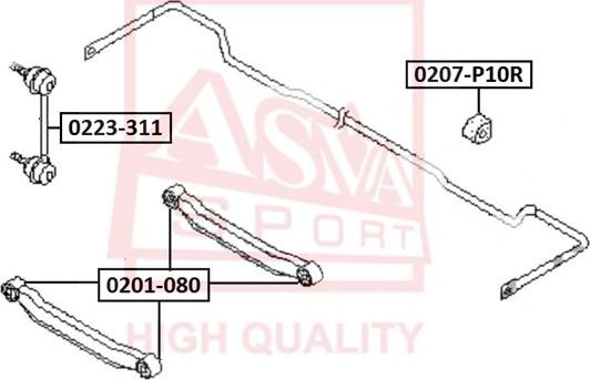 ASVA 0223-311 - Entretoise / tige, stabilisateur droxauto.com