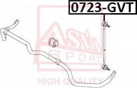 ASVA 0723-GVT - Entretoise / tige, stabilisateur droxauto.com