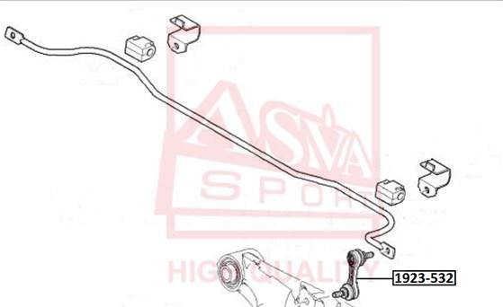 ASVA 1923-532 - Entretoise / tige, stabilisateur droxauto.com