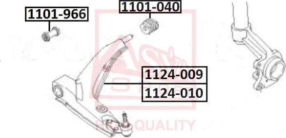 ASVA 1101-040 - Suspension, bras de liaison droxauto.com